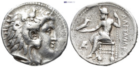 KINGS OF MACEDON. Alexander III ‘the Great’, 336-323 BC. Tetradrachm (27mm, 16.99 g), Arados, struck under Ptolemy I as satrap, circa 320-319. Head of...