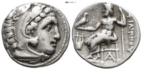 Kings of Macedon. Kolophon. Philip III Arrhidaeus 323-317 BC. In the types of Alexander III. Struck under Menander or Kleitos, circa 323-319 BC Drachm...