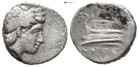 BITHYNIA, Kios. Circa 345-315 BC. AR Hemidrachm (11mm, 1.0 g) Laureate head of Apollo right. / Prow of galley left.