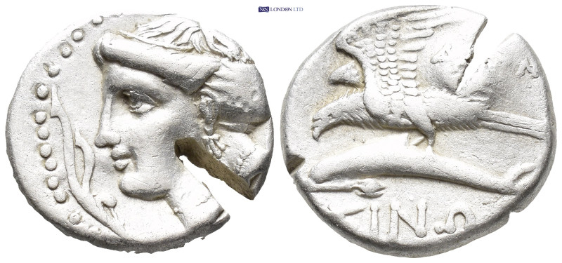 Paphlagonia, Sinope AR Drachm. (18mm, 5.83 g) Circa 330-300 BC. Dionysi-, magist...