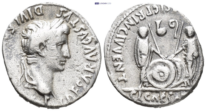 AUGUSTUS (27 BC-AD 14). Denarius. (22mm, 3.72 g) Lugdunum (Lyon). Obv: CAESAR AV...