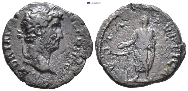 Hadrian AR Denarius. (17mm, 2.66 g) Rome, AD 137. HADRIANVS AVG COS III P P, lau...