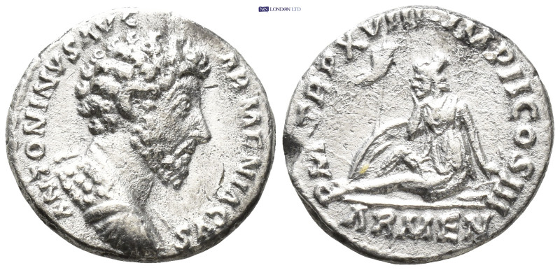 MARCUS AURELIUS (161-180). Denarius. (16mm, 2.88 g) Rome. Obv: M ANTONINVS AVG A...