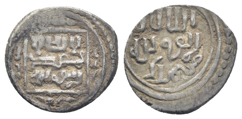 GERMIYAN.Mehmed bey.1341-1361 AD.AR Akce. (14mm, 1.22 g) Arabic legand / Arabic ...