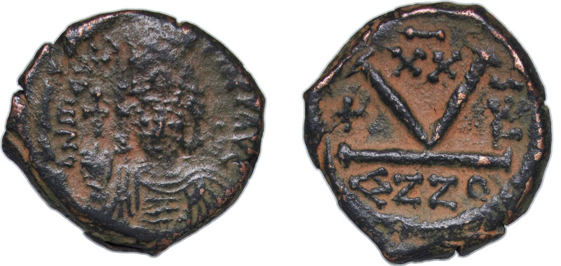 Byzantine states Byzantine Empire 601 - 602 TεS XI/X 20 Nummi - Mauricius Tiberi...