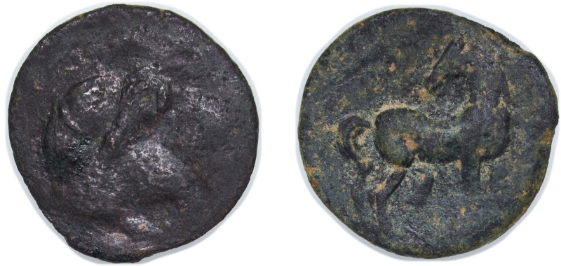 Greece (ancient) Carthaginian Empire Qart Hadasht 220 BC - 215 BC AE Calco - Car...