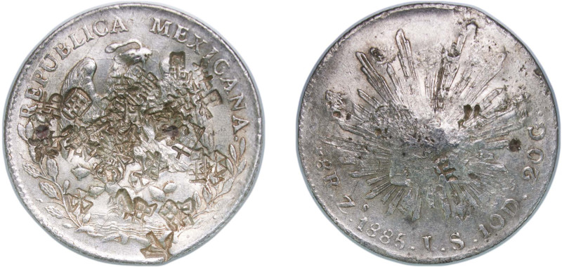 Mexico Federal Republic 1885 Zs JS 8 Reales Silver (.903) Zacatecas Mint (225200...