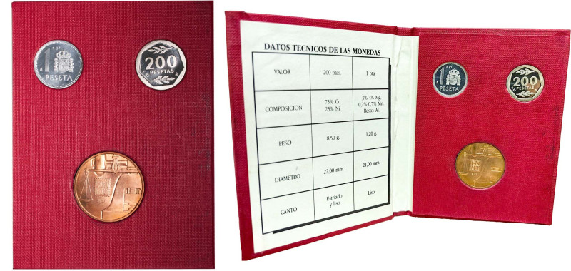 Spain Kingdom 1987 E-87 III Numismatic exhibition Coinage Set - Juan Carlos I Ma...