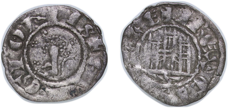 Spain Kingdom of Castile and Leon 1295 - 1312 S Denier - Fernando IV Billon Sevi...