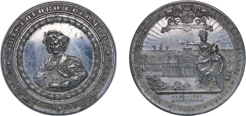 Italy Kingdom 1892 Medal - World's Columbian Expo Aluminum 13.02g AU