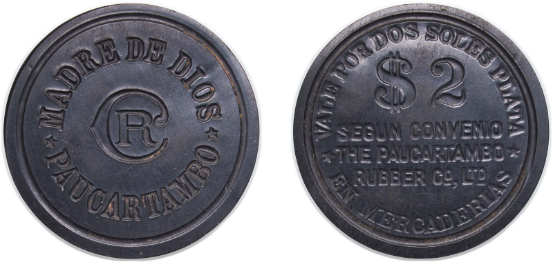 Peru Republic ND Token - The Paucartambo Rubber Co. Plastic 1.8g AU