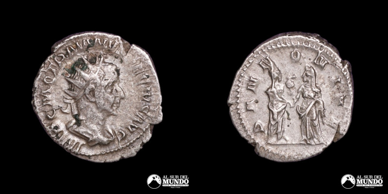 Imperio Romano, ceca de Roma. Antoniniano. 251. Reinado del emperador Trajano De...