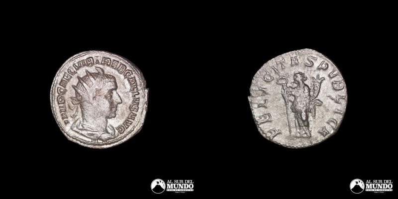 Imperio Romano, ceca de Roma. Antoniniano. 251-252. Reinado del emperador Trebon...