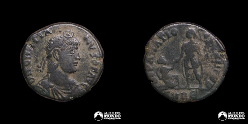 Imperio Romano, ceca de Roma. Maiorina. 379-383. Reinado del emperador Graciano ...