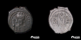 Imperio Bizantino, Constantinopla. Follis. 595-596.