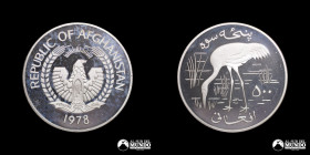 Afganistan. 500 Afganis. 1978. Grulla siberiana.