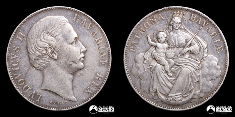 Alemania (Estados Alemanes), Reino de Baviera, ceca de Munich. 1 Vereinsthaler. ...