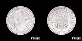 Alemania (Imperio Aleman), Prusia. 2 Marcos. 1876 C