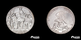 Alemania (Imperio Aleman), Prusia. 3 Marcos. 1913. Conmemorativa: Guerra contra Napoleon.