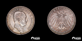 Alemania (Imperio Aleman), Sajonia. 3 Marcos. 1909 E