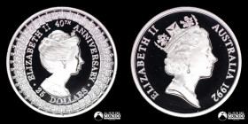 Australia. 25 Dolares. 1992. 40° aniversario de la llegada al trono: Princesa Ana.