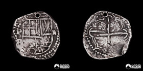 Bolivia, Potosi. 2 Reales (macuquina). 1637-1640 (Felipe IV). TR.
