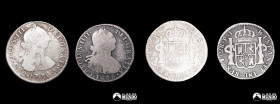 Bolivia, Potosi. Pareja de monedas de plata a catalogar: 2 Reales.