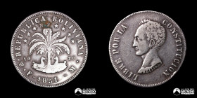 Bolivia, Potosi. 8 Soles. 1851. FM.