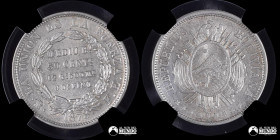 Bolivia, Potosi. ½ Boliviano. 1873. FE. NGC AU58.