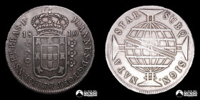 Brasil, Bahia. 960 Reis 1810. Sobreacuñacion sobre 8 Reales hispanoamericanos.