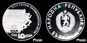 Bulgaria. 10 Leva 1988. Conmemorativa: Juegos Olimpicos de Verano de 1988 - Seul (Corea del Sur).