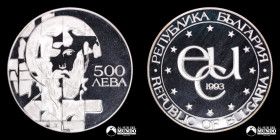 Bulgaria. 500 Leva 1993. Conmemorativa: Comunidad Europea - San Theodor Stratilat.