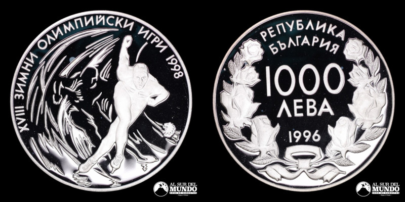 Bulgaria. Republica. 1000 Leva 1996. XVIII Juegos Olimpicos de Invierno, Nagano ...