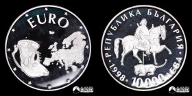 Bulgaria. 10.000 Leva 1998. Conmemorativa: Asociacion de Bulgaria a la Comunidad Europea.