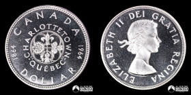 Canada. 1 Dolar 1964. Conmemorativa: Centenario de las Conferencias de Charlottetown.