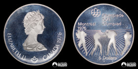 Canada. 5 Dolares 1976. Conmemorativa: Juegos Olimpicos de Montreal de 1976 - Boxeo.