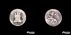 Chile, Santiago. ¼ Real 1816 (Fernando VII).