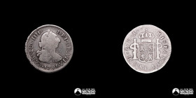 Chile, Santiago. ½ Real 1791 (Carlos IV). DA.