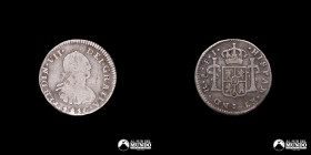 Chile, Santiago. ½ Real 1816 (Fernando VII). FJ.