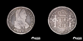 Chile, Santiago. 2 Reales 1810 (Fernando VII). FJ.