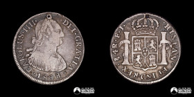 Chile, Santiago. 4 Reales 1808/7 (Carlos IV). FJ.