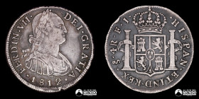 Chile, Santiago. 4 Reales 1812 (Fernando VII). FJ.