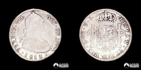 Chile, Santiago. 4 Reales 1813 (Fernando VII). FJ.
