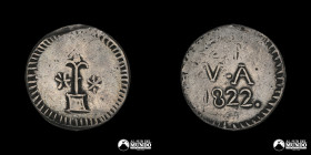 Chile, Valdivia. 2 Reales "Independiente". 1822. NGC XF40.