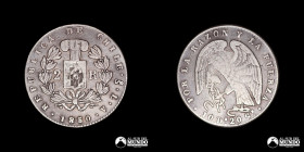 Chile, Santiago. 2 Reales "Rompecadenas". 1850. LA.