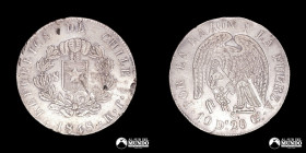 Chile, Santiago. 8 Reales "Rompecadenas". 1848. JM.