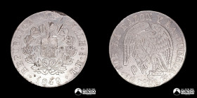 Chile, Santiago. 8 Reales "Rompecadenas". 1849. JM.
