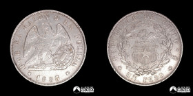 Chile, Santiago. 1 Peso "Montt". 1853.