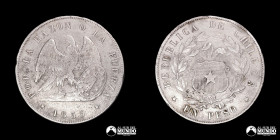 Chile, Santiago. 1 Peso "Montt". 1855.