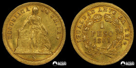 Chile, Santiago. 1 Peso "Igualdad". 1861. PCGS AU58.